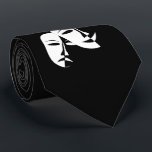 Theater Mask Comedy Tragedy Schwarz-weiß B Krawatte<br><div class="desc">Theater Mask Comedy Tragedy Schwarz-weiß</div>