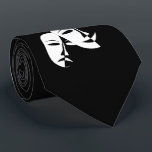 Theater Mask Comedy Tragedy Schwarz-weiß B Krawatte<br><div class="desc">Theater Mask Comedy Tragedy Schwarz-weiß</div>