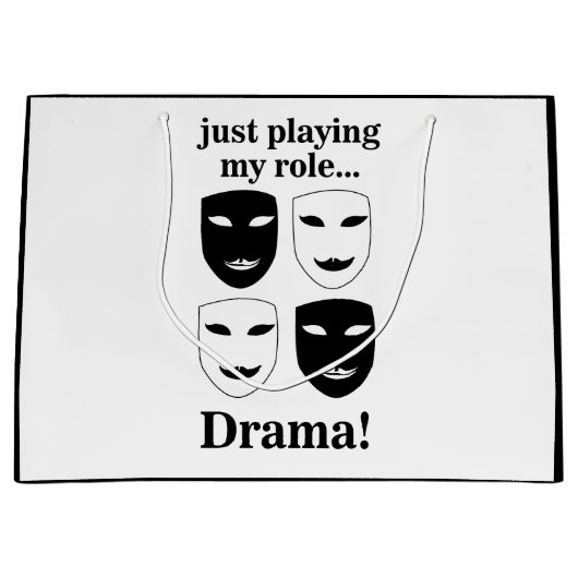 Theater Maske Theater Drama Darstellende Kunst Große Geschenktüte (Vorderseite)