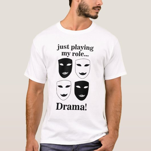 Theater Maske Theater Drama Funny T-Shirt (Vorderseite)