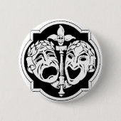 Theater-Masken Button (Vorderseite)
