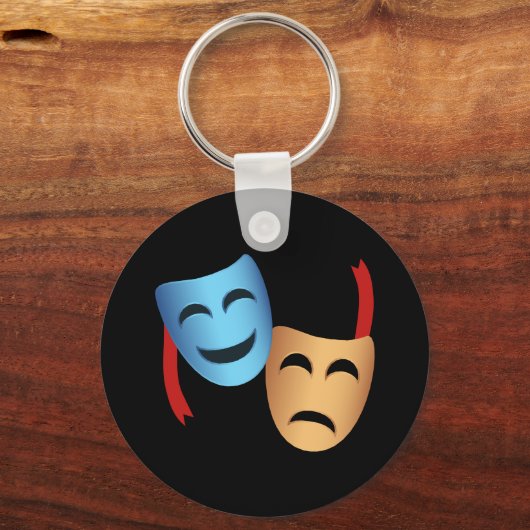 Theater Masken Emoji Theater Lover Schlüsselanhänger (Vorderseite)