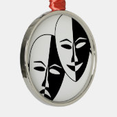 Theater-Masken Ornament Aus Metall (Rechts)