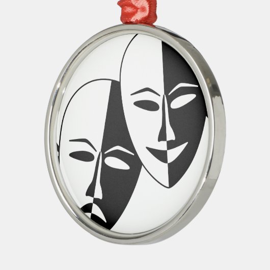 Theater-Masken Ornament Aus Metall (Links)