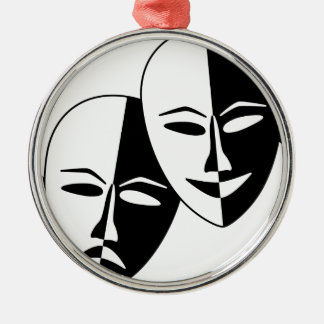 Theater-Masken Ornament Aus Metall