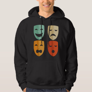 Theater Masken Schauspiel Vintag Musikalischer Sch Hoodie