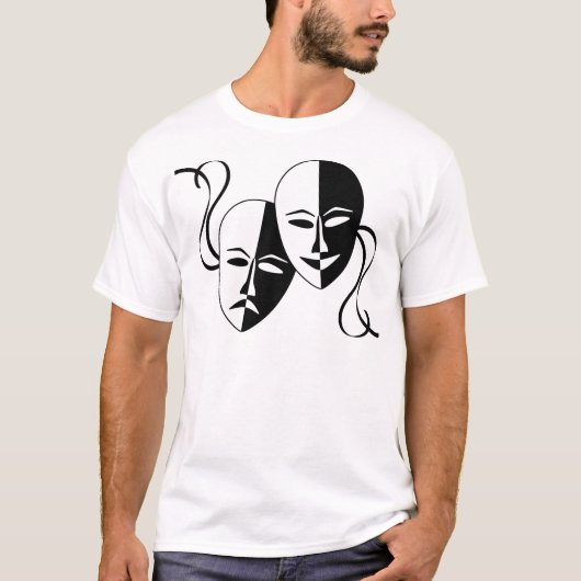 Theater-Masken T-Shirt (Vorderseite)