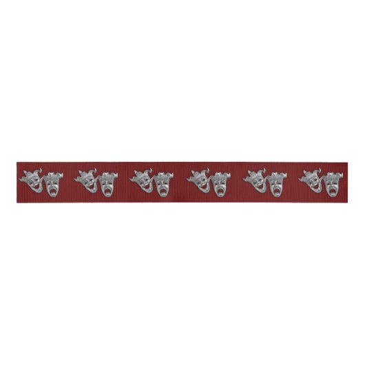 Theater maskiert Comedy und Tragedy Ripsband (Vorderseite)