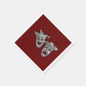 Theater maskiert Comedy und Tragedy Serviette (Ecke)