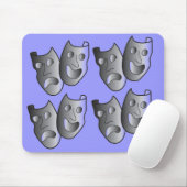 Theater maskiert Mausunterlage Mousepad (Mit Mouse)