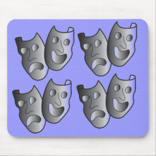Theater maskiert Mausunterlage Mousepad