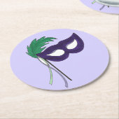 Theater Masquerade Mardi Gras Runder Pappuntersetzer (Angewinkelt)