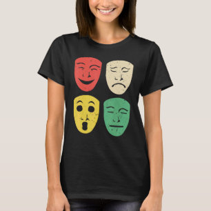 Theater Men Women Theater Masken Broadway Drama T-Shirt