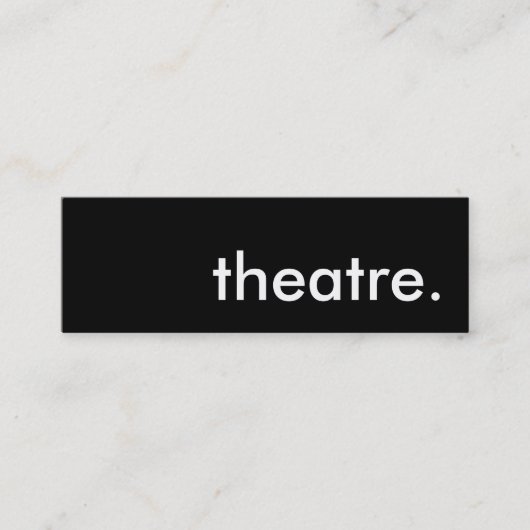 Theater. Mini Visitenkarte (Vorderseite)