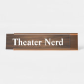 Theater Nerd Einfaches Design Holzkörbe Paneling Schreibtischnamensplakette (Vorderseite )