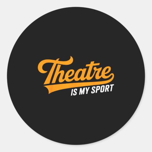 Theater Nerd For Actors Musical Theatre Is My Srt  Runder Aufkleber (Vorderseite)