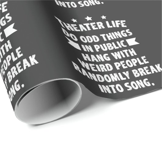Theater Nerd Funny Musical Theater Thespio Geschenkpapier (Rolleneckpunkt)