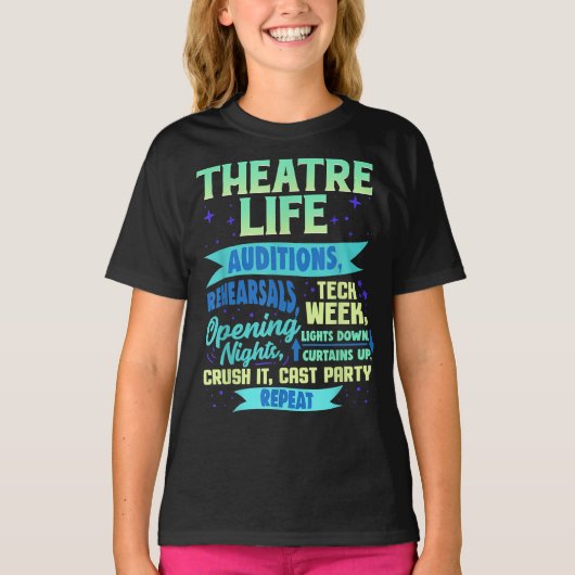 Theater Nerd Schauspieler musikalisch & dekorativ  T-Shirt (Vorderseite)