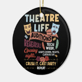 Theater Nerd Schauspieler Musikalisches Theater Le Keramik Ornament (Links)