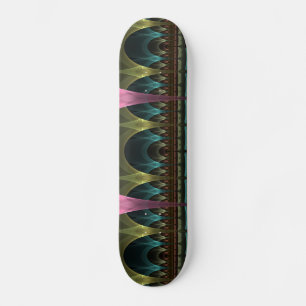 Theater of Fantasy, Abstract Colorful Fractal Art Skateboard
