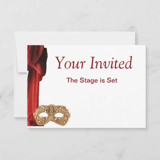 Theater, Oper, Spiel, Museum Einladung (Vorderseite)