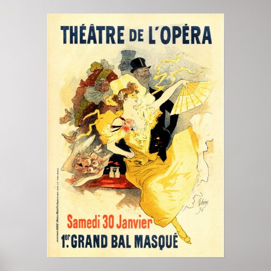THEATER OPERA Cheret Paris Theater Werbung Poster (Vorne)