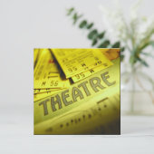 Theater-Partituren & Tickets Einladung (Stehend Vorderseite)
