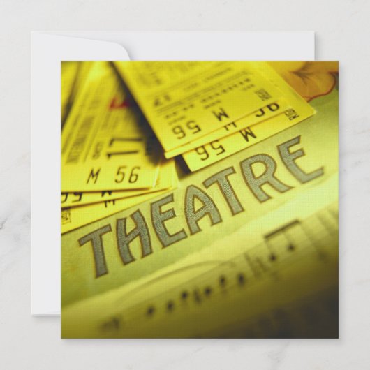 Theater-Partituren & Tickets Einladung (Vorderseite)