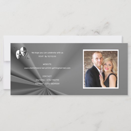 Theater Playbill Show Ticket Thema Hochzeit (Rückseite)