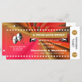 Theater Playbill Show Ticket Thema Hochzeit (Vorne/Hinten)