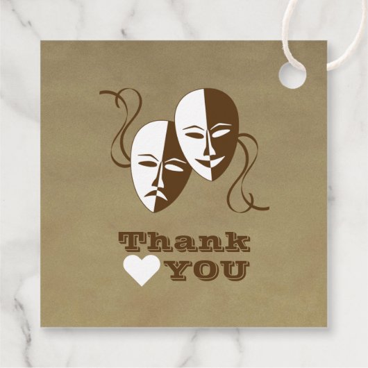 Theater Playbill Show Ticket Thema Hochzeit Geschenkanhänger (Rückseite)