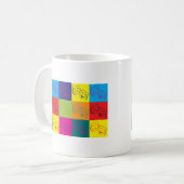 Theater-Pop-Kunst Kaffeetasse (Vorderseite Links)