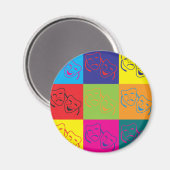 Theater Pop Kunst Magnet (Vorderseite/Rückseite)