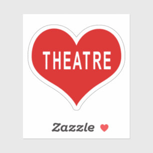 THEATER Red Liebe Heart Vinyl Sticker