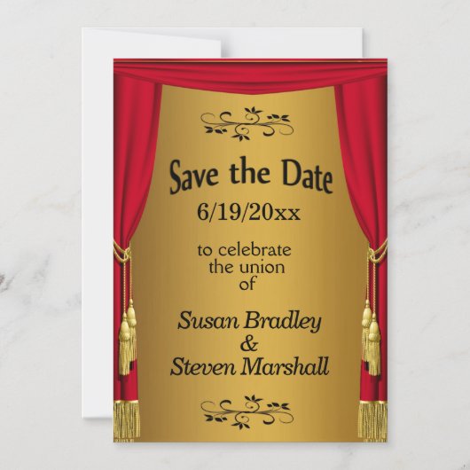 Theater Save the Date Magneteinladung (Vorderseite)