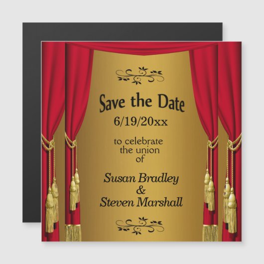 Theater Save the Date Magnetische Einladung (Vorne/Hinten)