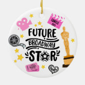 Theater Schauspieler Foto Weihnachtsdekoration Keramik Ornament (Hinten)