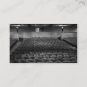 Theater setzt Schwarz-weißes Visitenkarte (Rückseite)