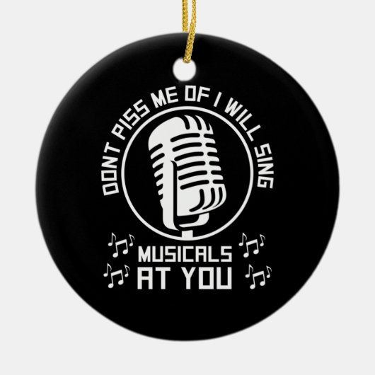 Theater Singer Broadway Keramik Ornament (Vorne)