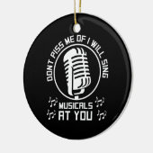 Theater Singer Broadway Keramik Ornament (Links)