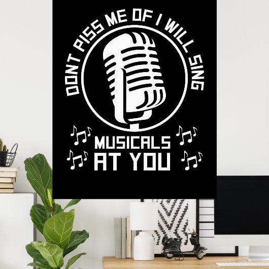 Theater Singer Broadway Poster (Heimbüro)