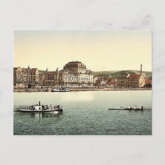 Theater und Utoquay, Zürich, Schweiz Postkarte (Vorderseite)