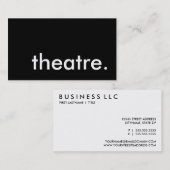 Theater. Visitenkarte (Vorne/Hinten)