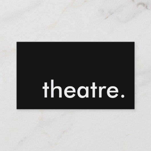 Theater. Visitenkarte (Vorderseite)