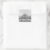 Theater von Odeon, 1830 Quadratischer Aufkleber (Tasche)