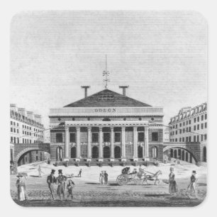 Theater von Odeon, 1830 Quadratischer Aufkleber
