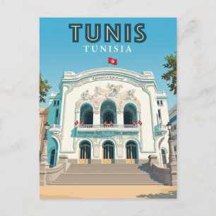 Theater von Tunis Tunesien Postkarte
