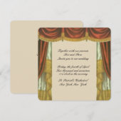 Theater-Vorhang-Hochzeits-Einladung Einladung (Vorne/Hinten)