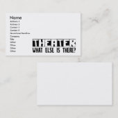 Theater, was sonst dort ist? visitenkarte (Vorne/Hinten)