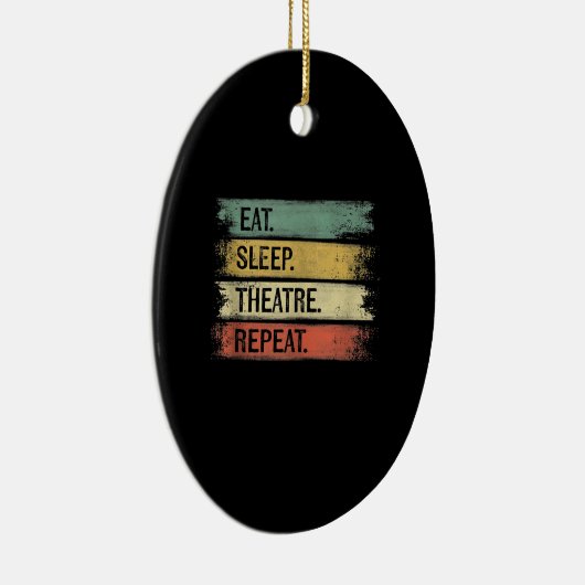 Theater wiederholen Theater Tech Geschenke Schausp Keramik Ornament (Rechts)